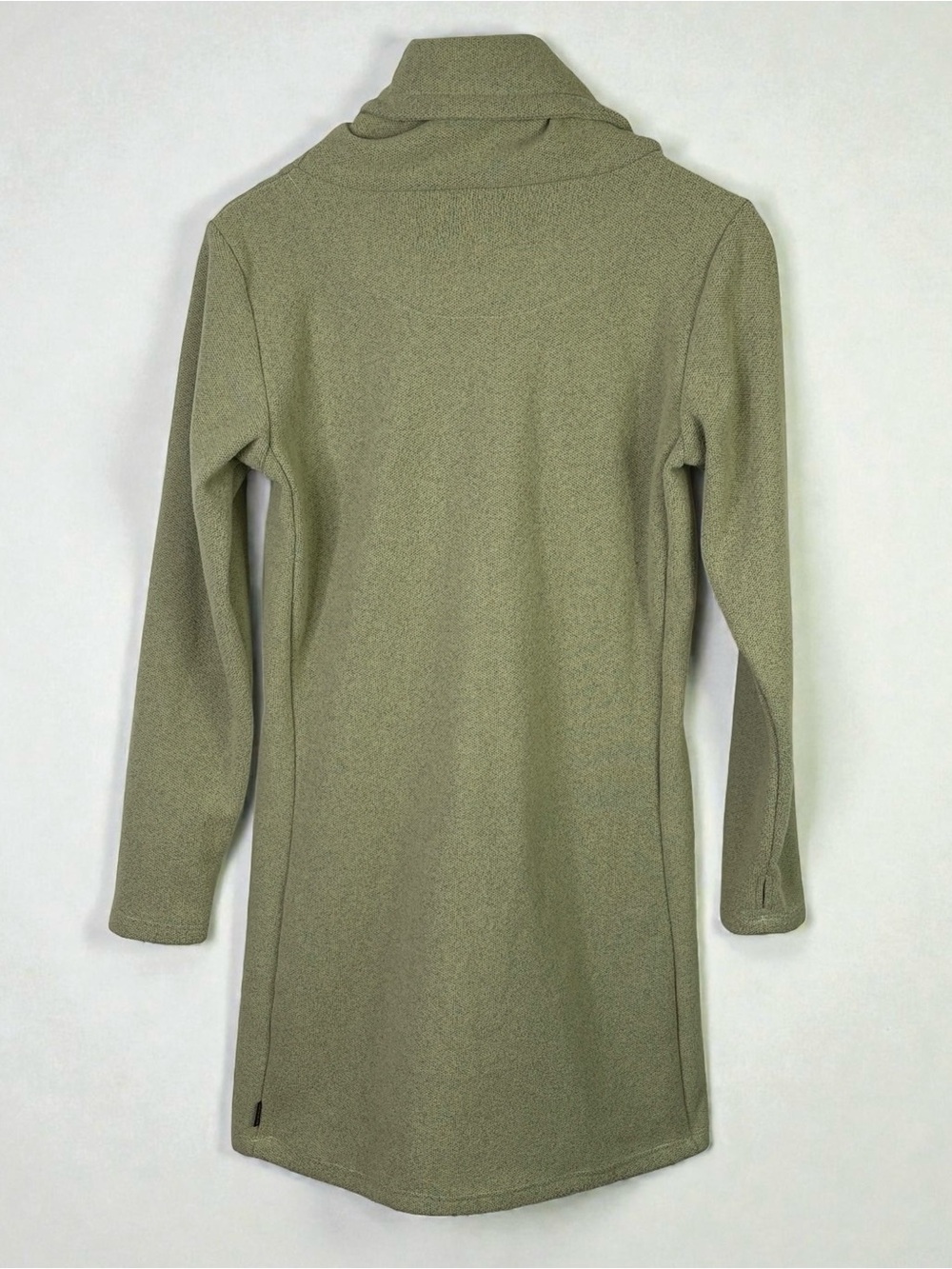 DESO Supply Co Velma Fleece Cowl Neck Dress Sage Green M - Picture 4 of 13
